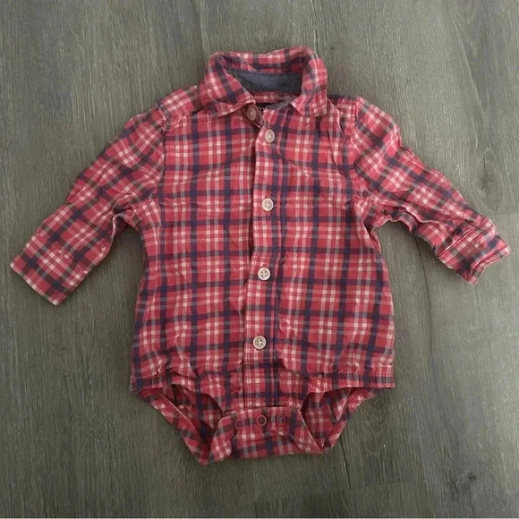 Infant Boy’s Oshkosh B’gosh Plaid Bubble Size 3 Months - Picture 1 of 5